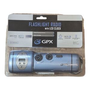 GPX Vintage AM/FM Flashlight With‎ Emergency Siren And Blinking Light